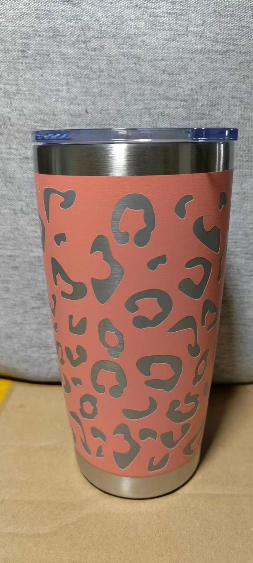 Laser Leopard Print Stainless Steel Insulated Mug 🇨🇳
