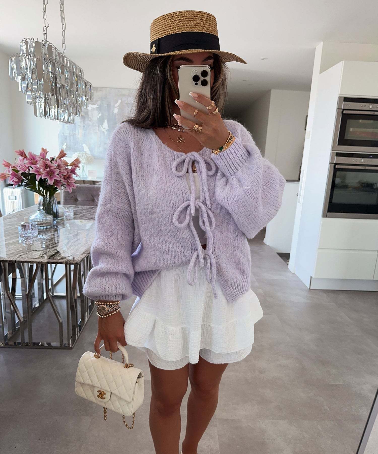 Casual Knitted Bow Lace Up Cardigan 🇨🇳