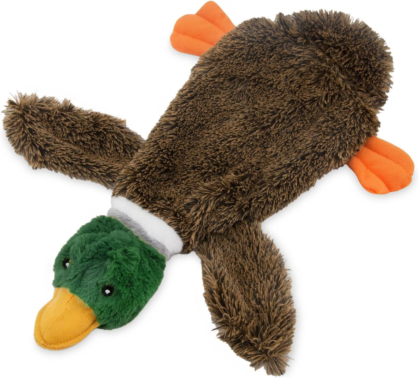 Best Pet Supplies 2-in-1 Stuffless Squeaky Dog Toys With Soft, Durable Fabric For Small, Medium, And Large Pets, No Stuffing For Indoor Play, Supports Active Biting And Play - 1Wild Duck 🇨🇳