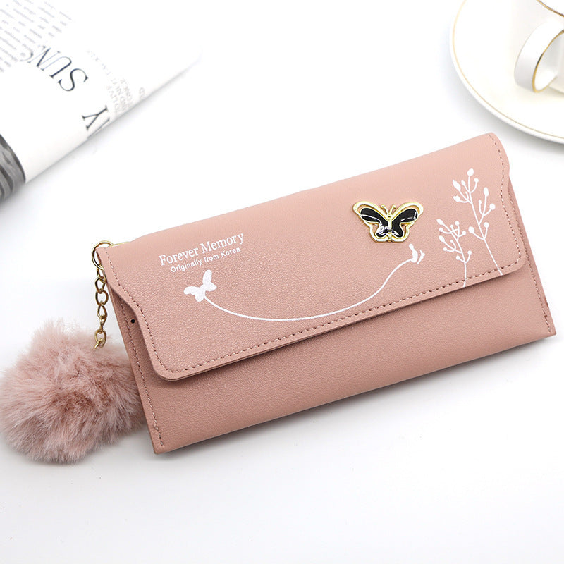 Ladies' Long Wallet With Butterfly Flowers And Simple Loose Change 🇨🇳