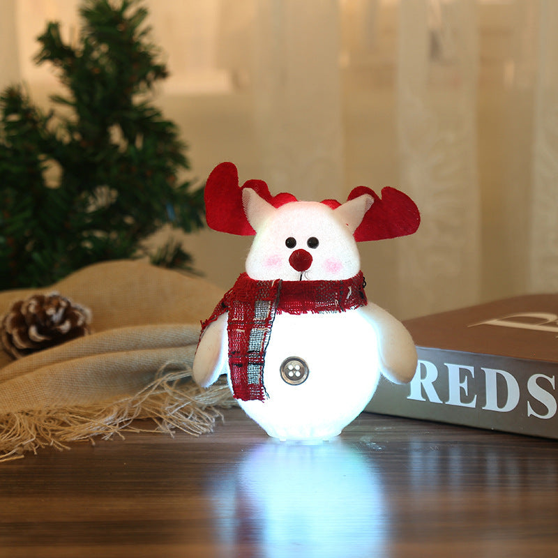 Christmas Decorations LED Santa Claus Snowman Deer Creative New Luminous Xmas Tree Pendant Gnome Gifts Decoration 🇬🇧