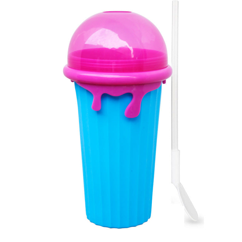 500ml Large Capacity Slushy Cup Summer Squeeze Homemade Juice Water Bottle Quick-Frozen Smoothie Sand Cup Pinch Fast Cooling Magic Ice Cream Slushy Maker Beker Kitchen Gadgets 🇨🇳