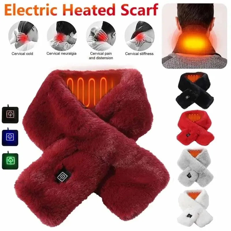 Heating Scarf USB Electric Heated Neck Wrap Heating Pad Pain Relief Three-gear Temperature Control Neck Warmer For Women Men 🇨🇳