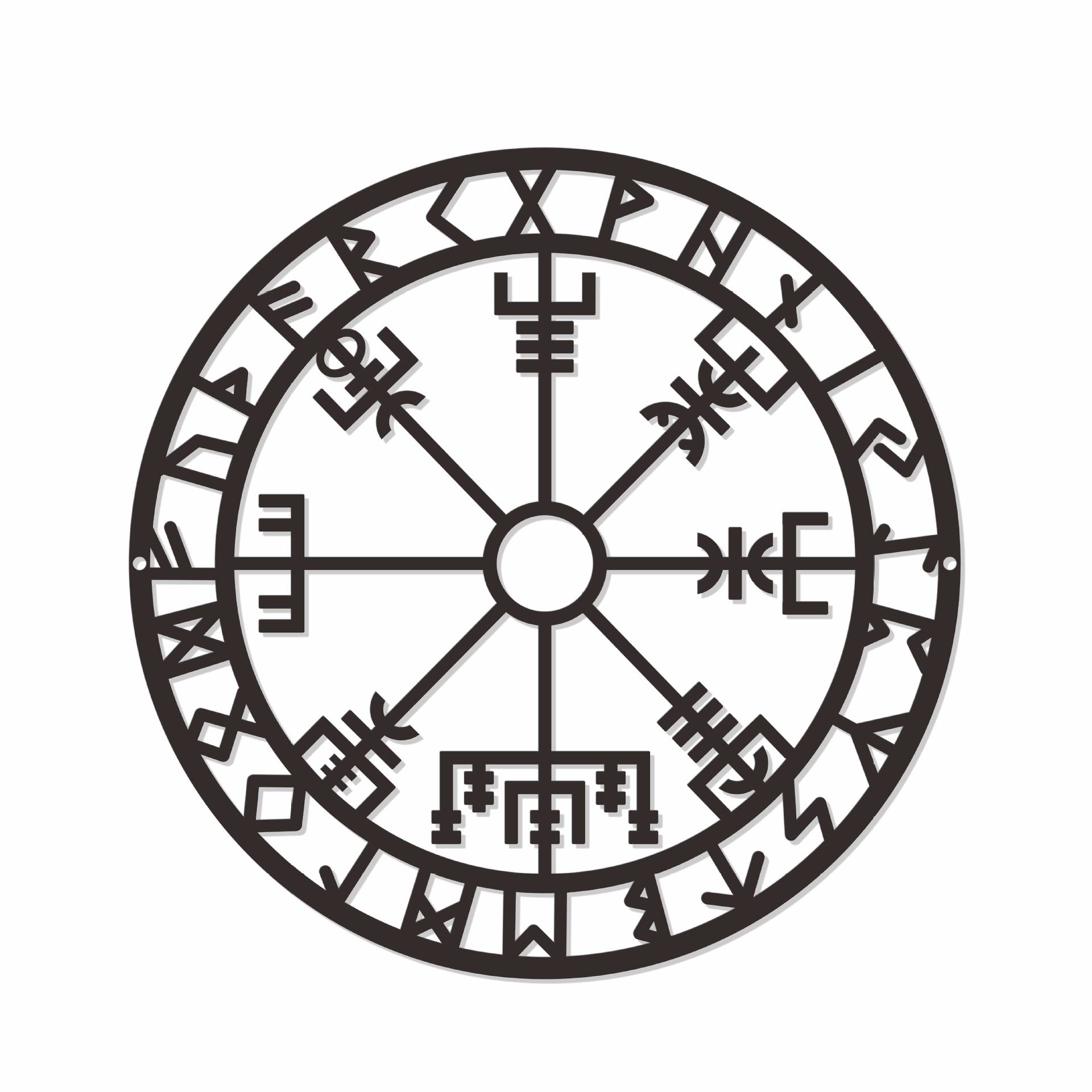 Metal Viking Compass Art Wall Home Decorations 🇨🇳