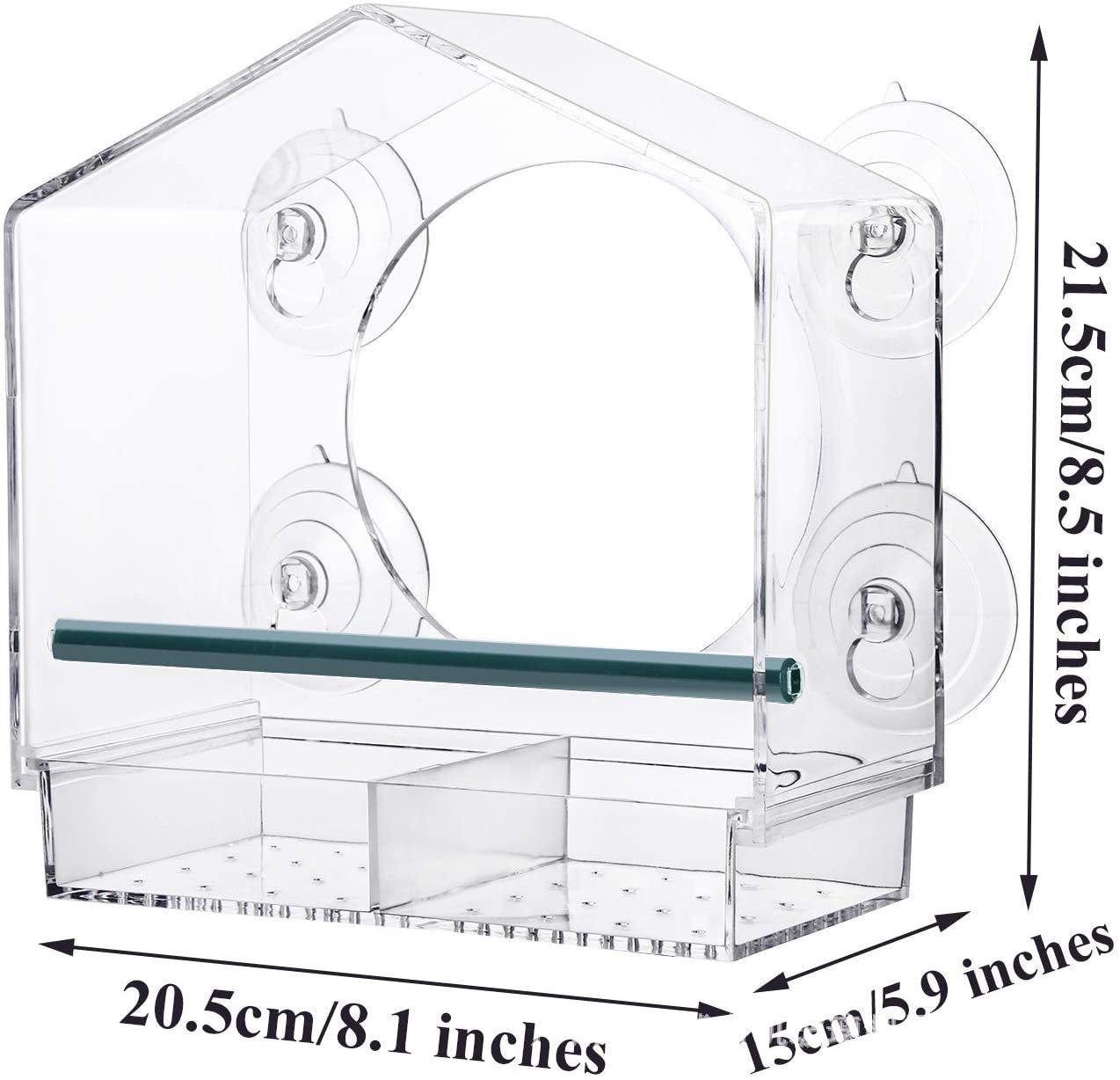 Creative Simple Transparent House Acrylic Bird Feeder 🇨🇳