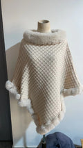 Fur Collar Shawl Cape Luxury Fur Cape Wraps Shawl Autumn Winter Fashion Graceful Cloak Outerwear 🇨🇳