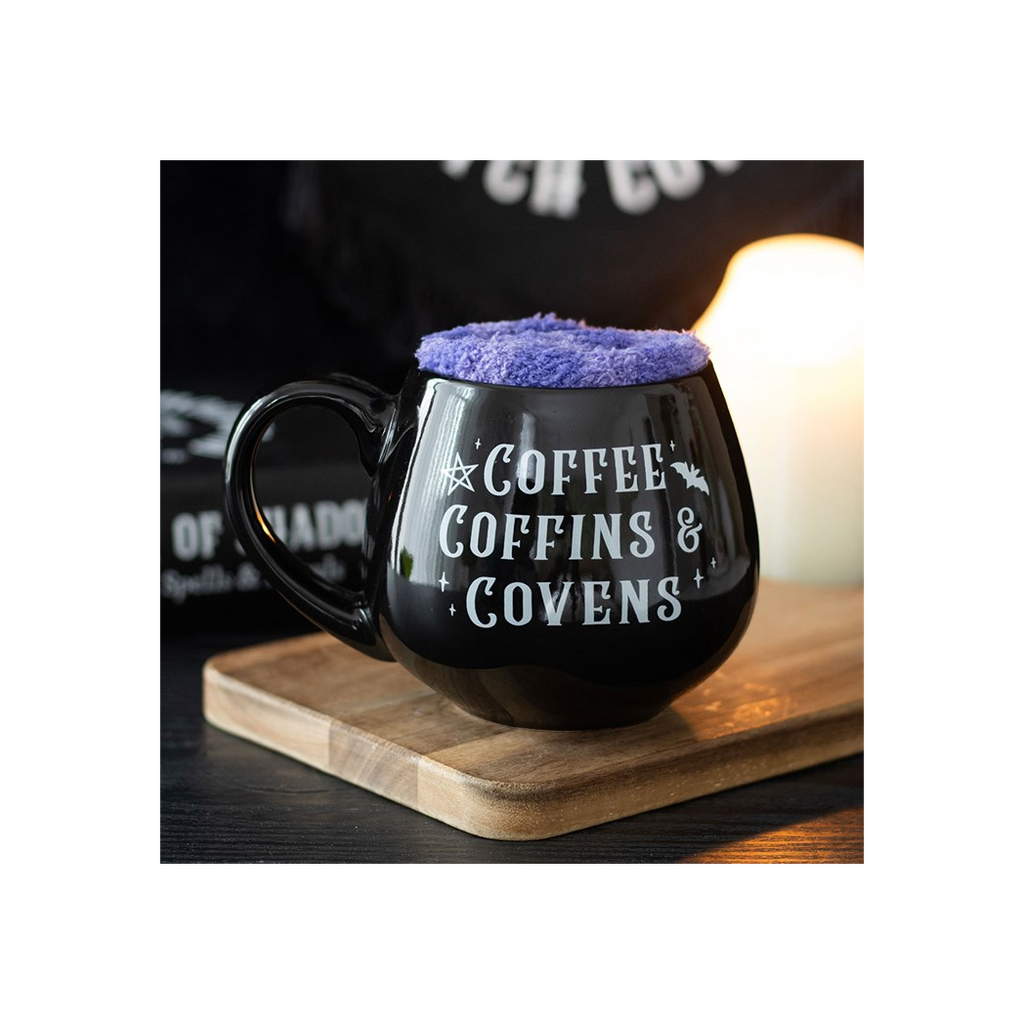 Coffee, Coffins & Covens Mug and Socks Set 🇬🇧