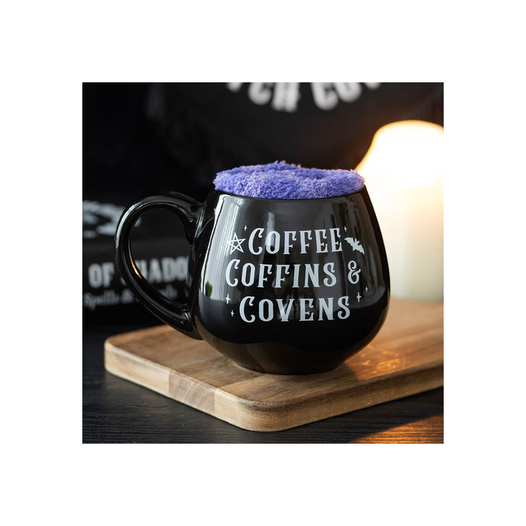 Coffee, Coffins & Covens Mug and Socks Set 🇬🇧