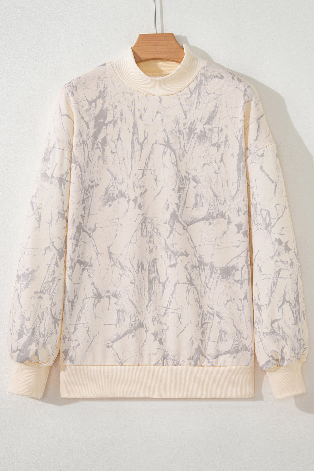 Khaki Camo Mock Neck Baggy Sweatshirt 🇺🇸