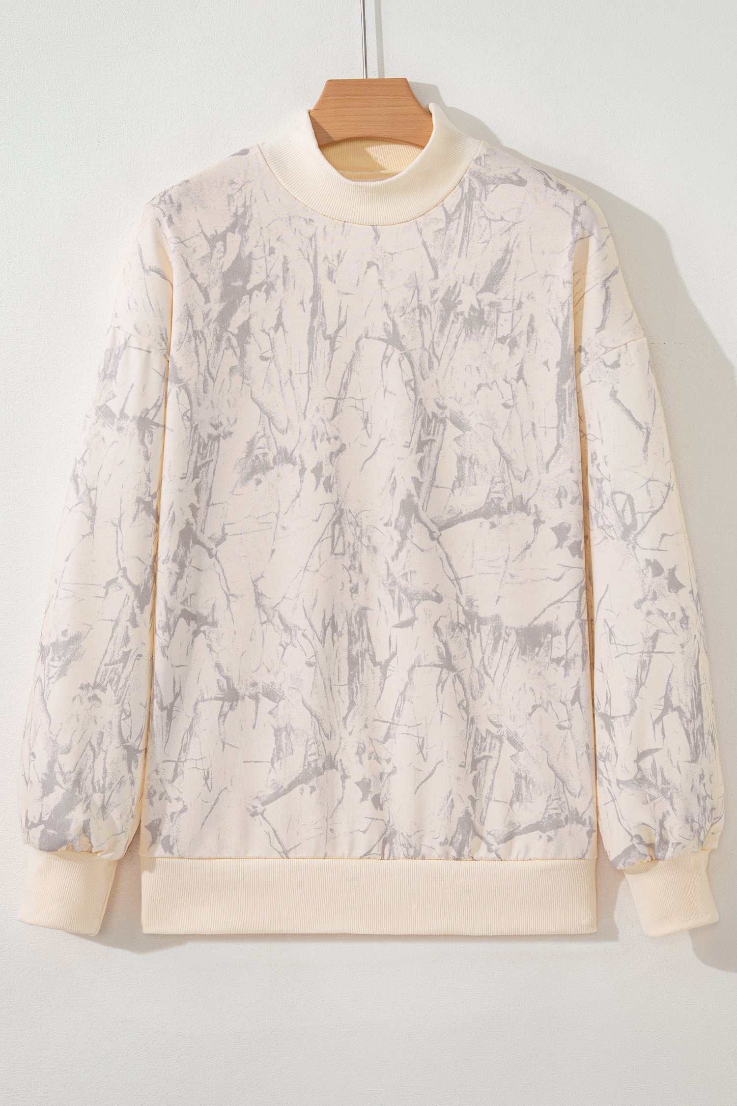 Khaki Camo Mock Neck Baggy Sweatshirt 🇺🇸