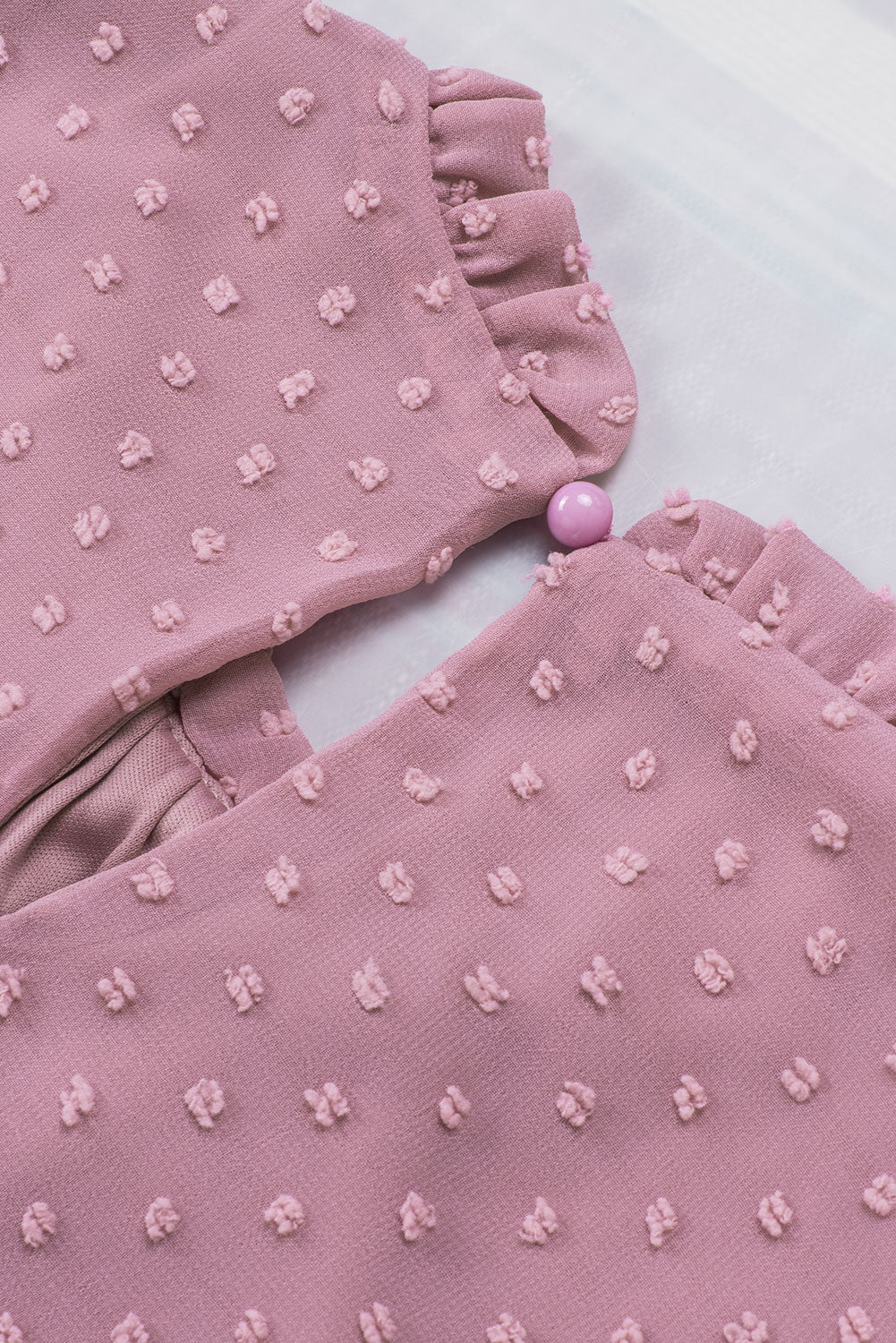 Pink Swiss Dot Sleeveless Ruffle Tank 🇺🇸