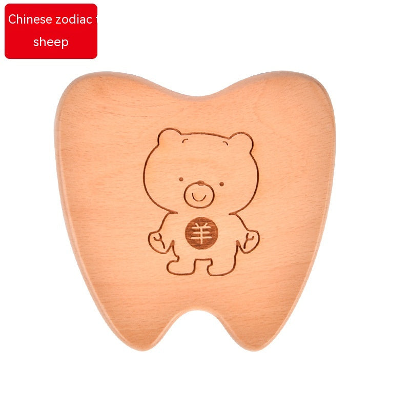 Wooden Baby Souvenir Cartoon tooth holder 🇨🇳