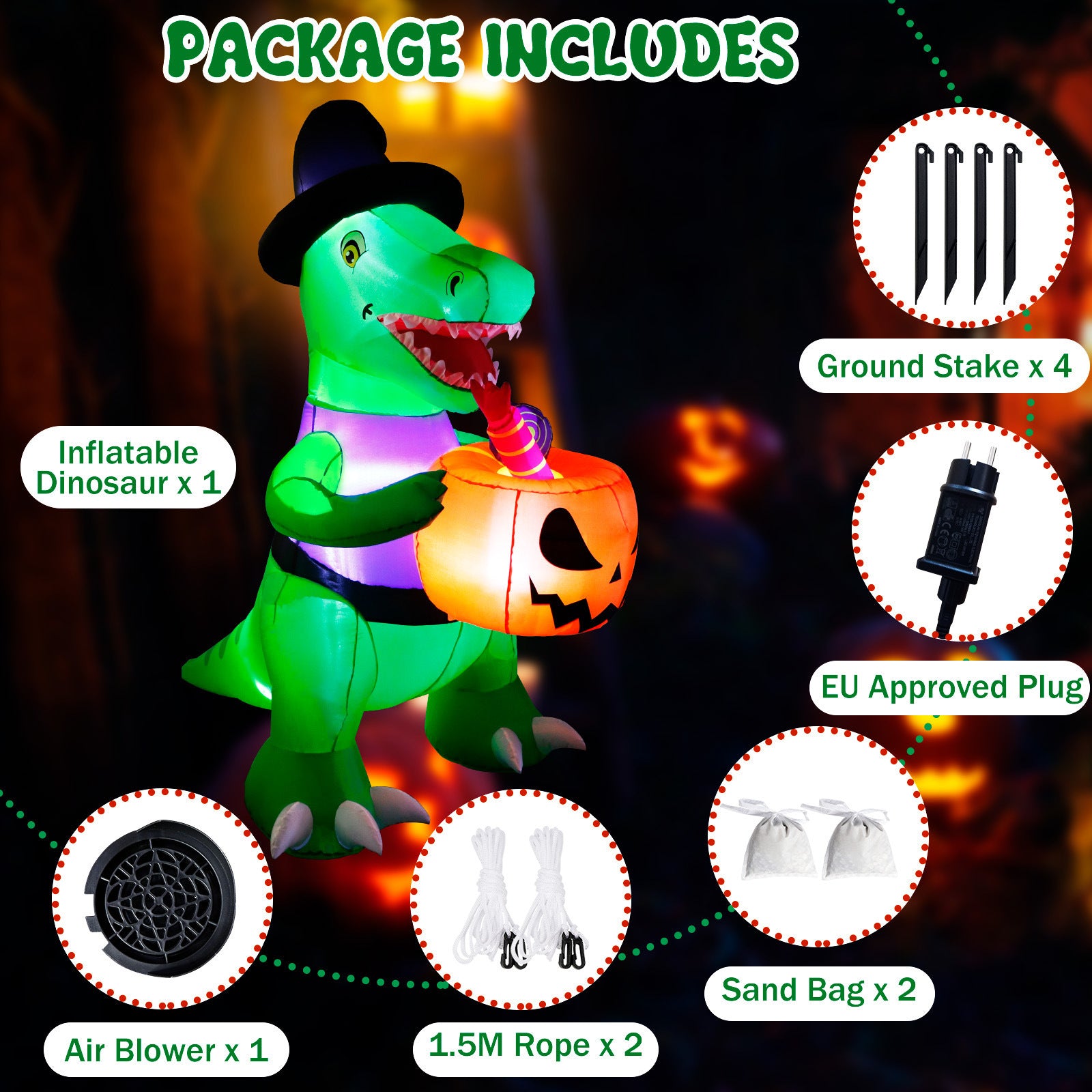 Halloween Pumpkin Dinosaur Inflatable Clothing 🇨🇳