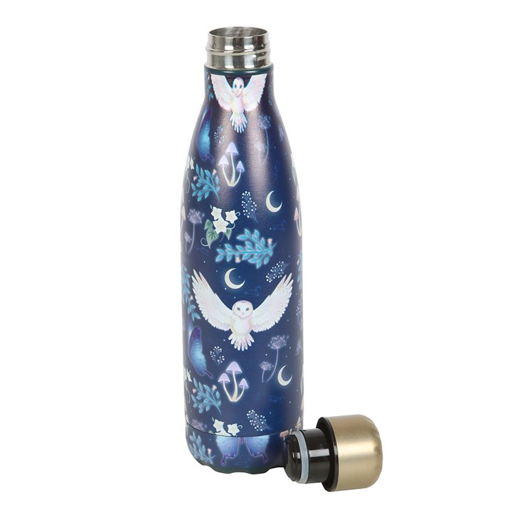 Night Flight Owl Print Metal Water Bottle 🇬🇧