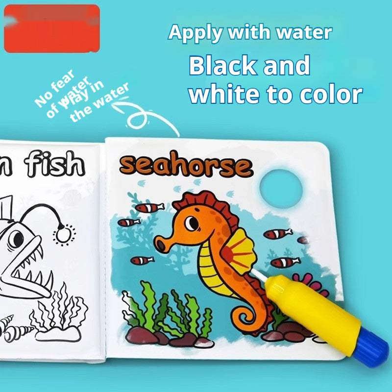 Magic Water Painting Color Changing Bath Book Baby Doodle Enlightenment Cognition Bath Toys Tear-proof Waterproof Book 🇨🇳