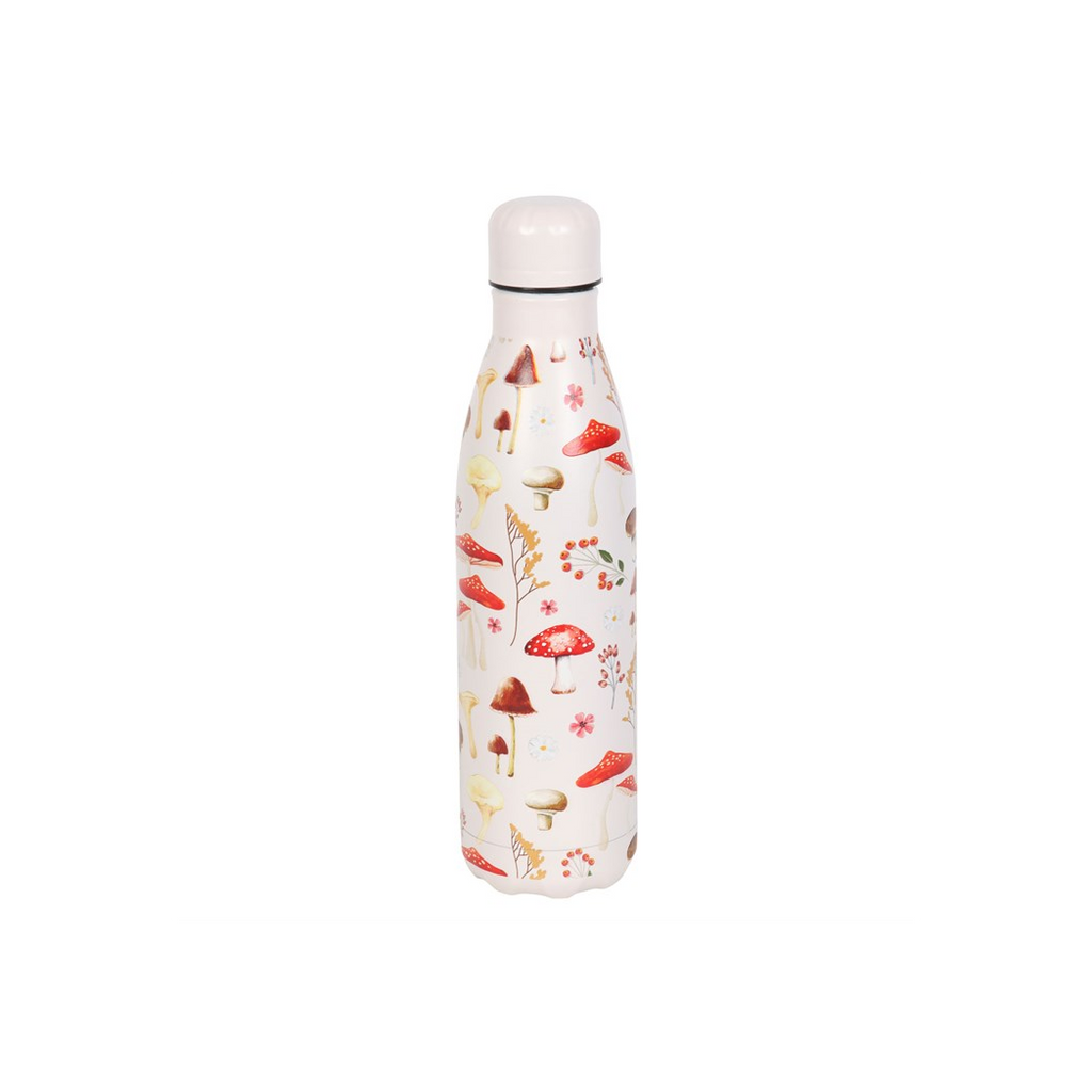 All Over Mushroom Print Metal Water Bottle 🇬🇧