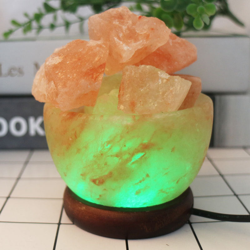 Crystal Salt Stone Lamp LED Colorful Color Changing Decoration 🇨🇳