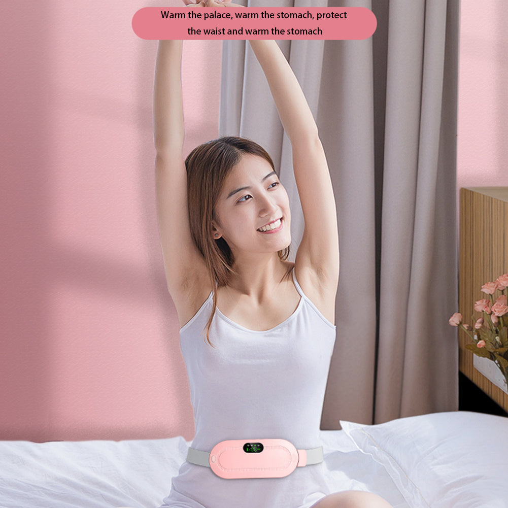 Menstrual Heating Pad Smart Warm Belt Relief Waist Pain Cramps Vibrating Abdominal Massager Electric Waist Belt Device 🇨🇳