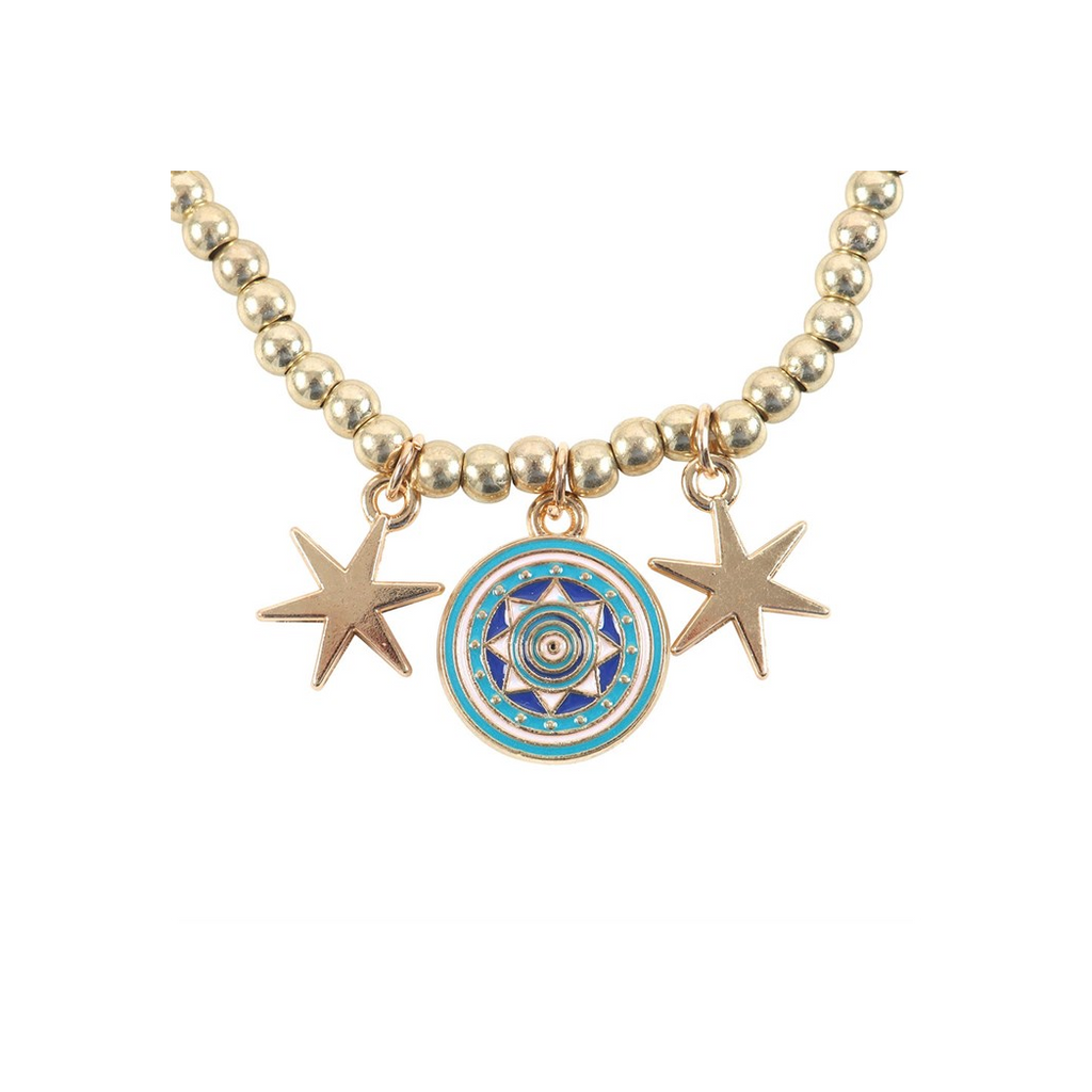 All Seeing Eye Beaded Charm Bracelet 🇬🇧