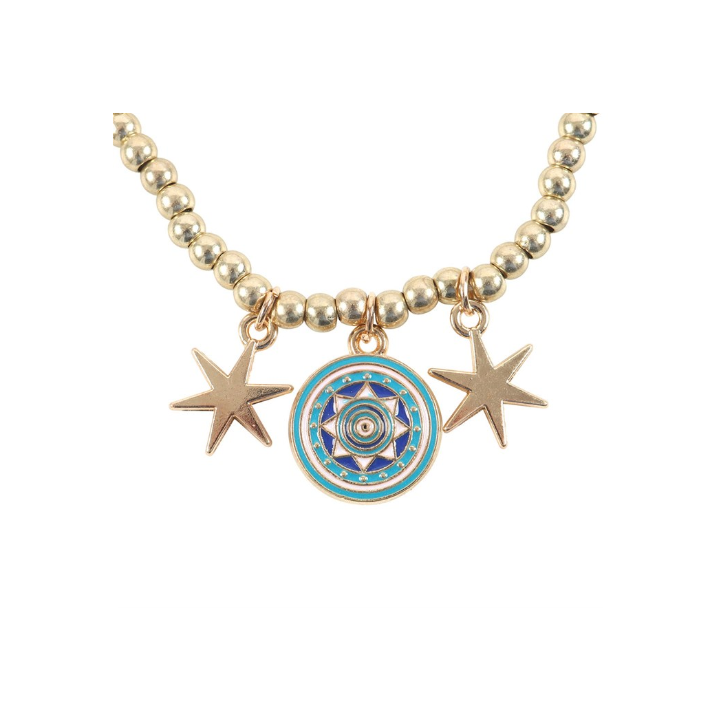 All Seeing Eye Beaded Charm Bracelet 🇬🇧