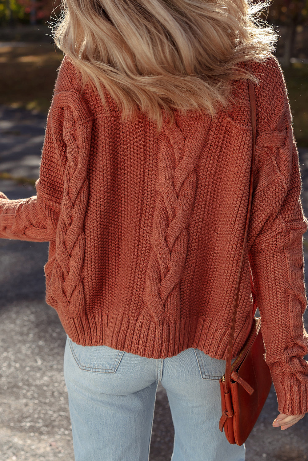 Redwood Burl Chunky Fit Slouchy Textured Knit Sweater 🇺🇸