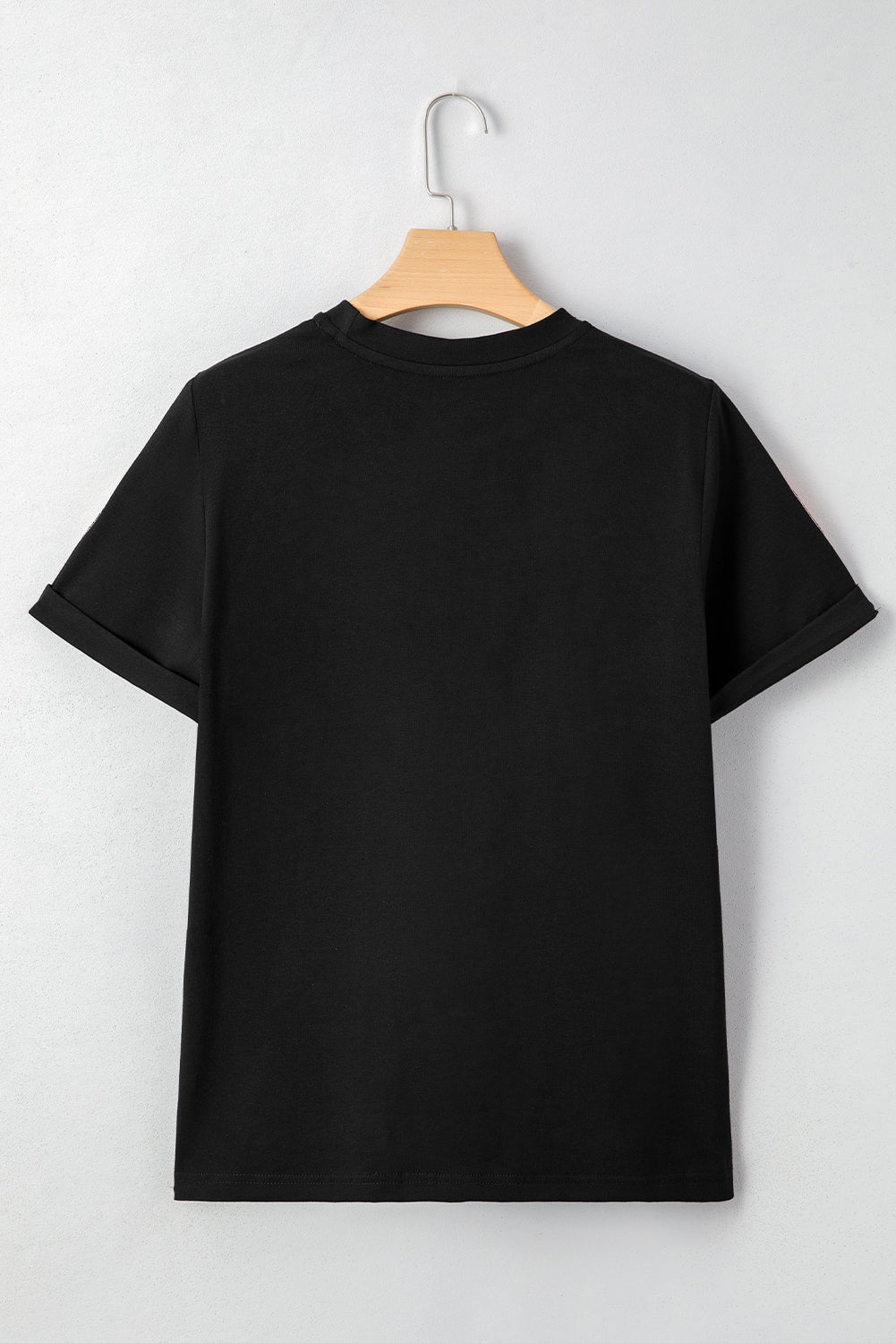 Black Sequin Pumpkin Face Halloween T Shirt 🇺🇸