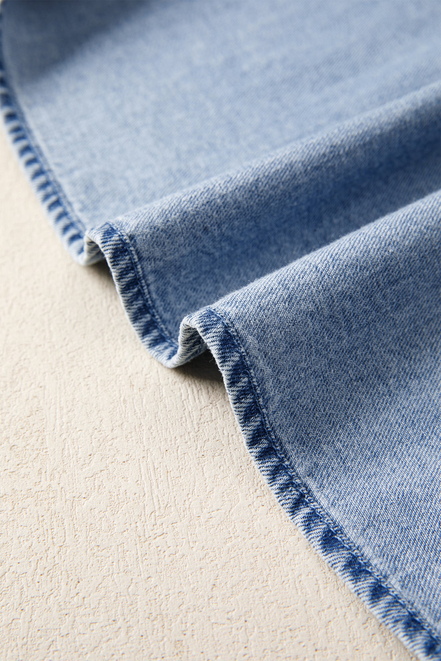 Myosotis Puff Sleeve V Neck Ruffled Loose Denim Mini Dress 🇺🇸