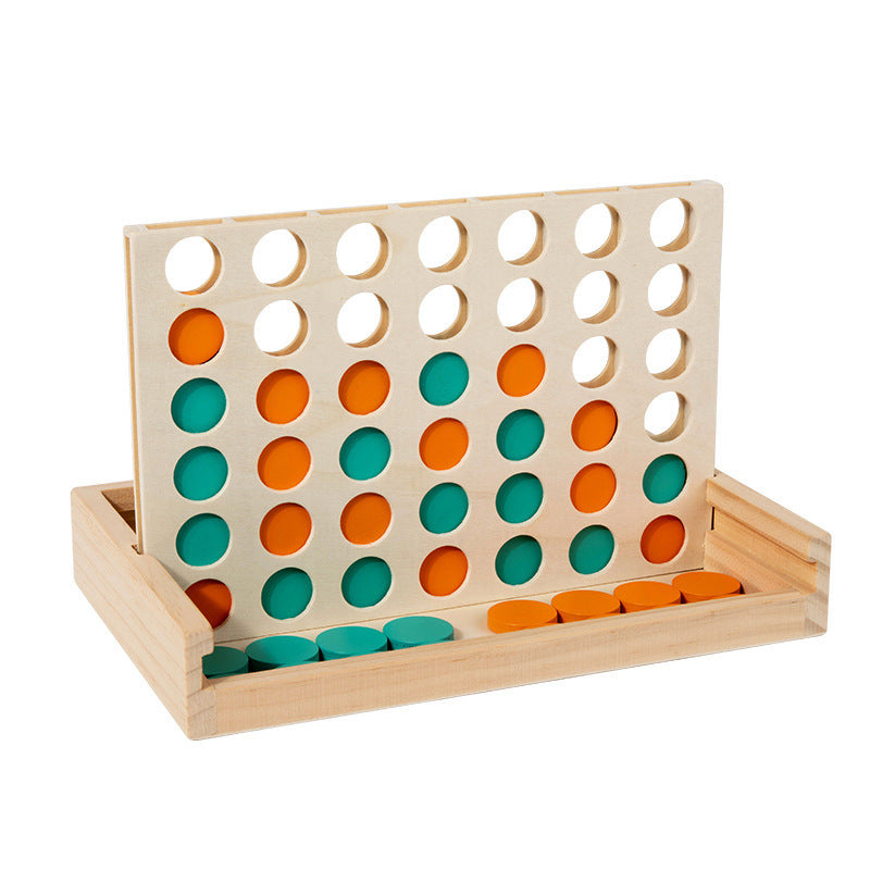 Wooden Puzzle Early Education Thinking Logic Training Desktop Parent-child Interactive Game Quarto Toys 🇨🇳