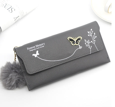 Ladies' Long Wallet With Butterfly Flowers And Simple Loose Change 🇨🇳
