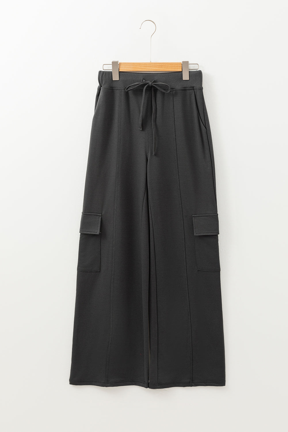 Carbon Grey Cargo Pockets Drawstring Sweatpants 🇺🇸