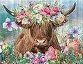 New Diamond Painting Cow And Flower 5d Diamond Painting Cow Living Room Decorative Painting 🇨🇳