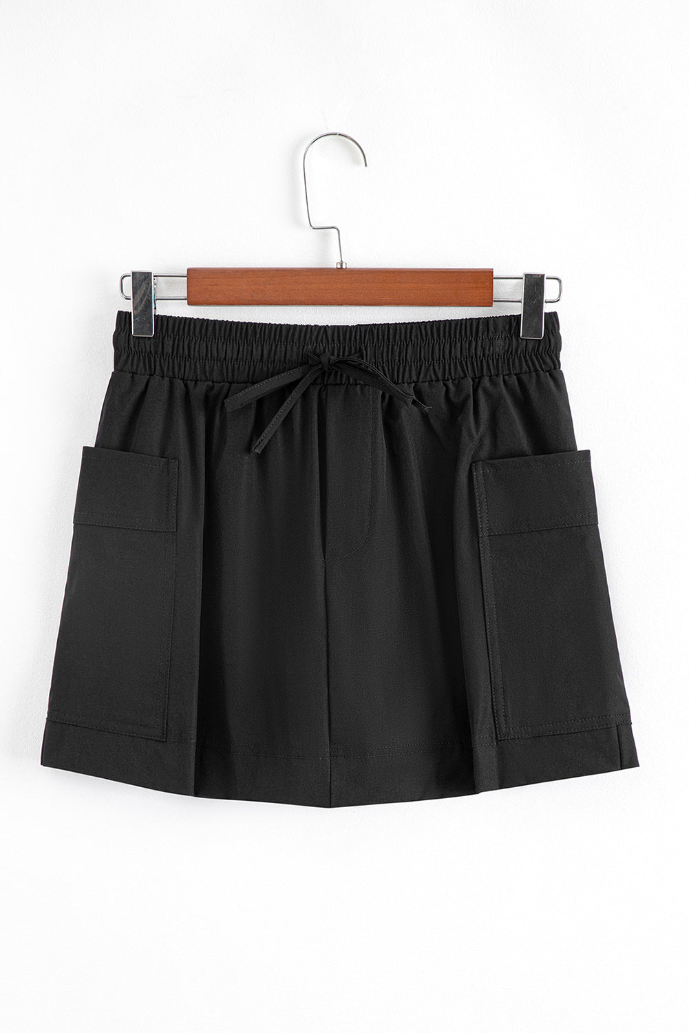 Black Cargo Pocket Elastic Waist Active Casual Skort 🇬🇧