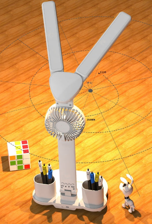 Foldable LED Table Light Eye Protection Multifunction Desk Lamp With Thermometer Calendar Fan Pen Holder Study Reading Fan Light 🇨🇳