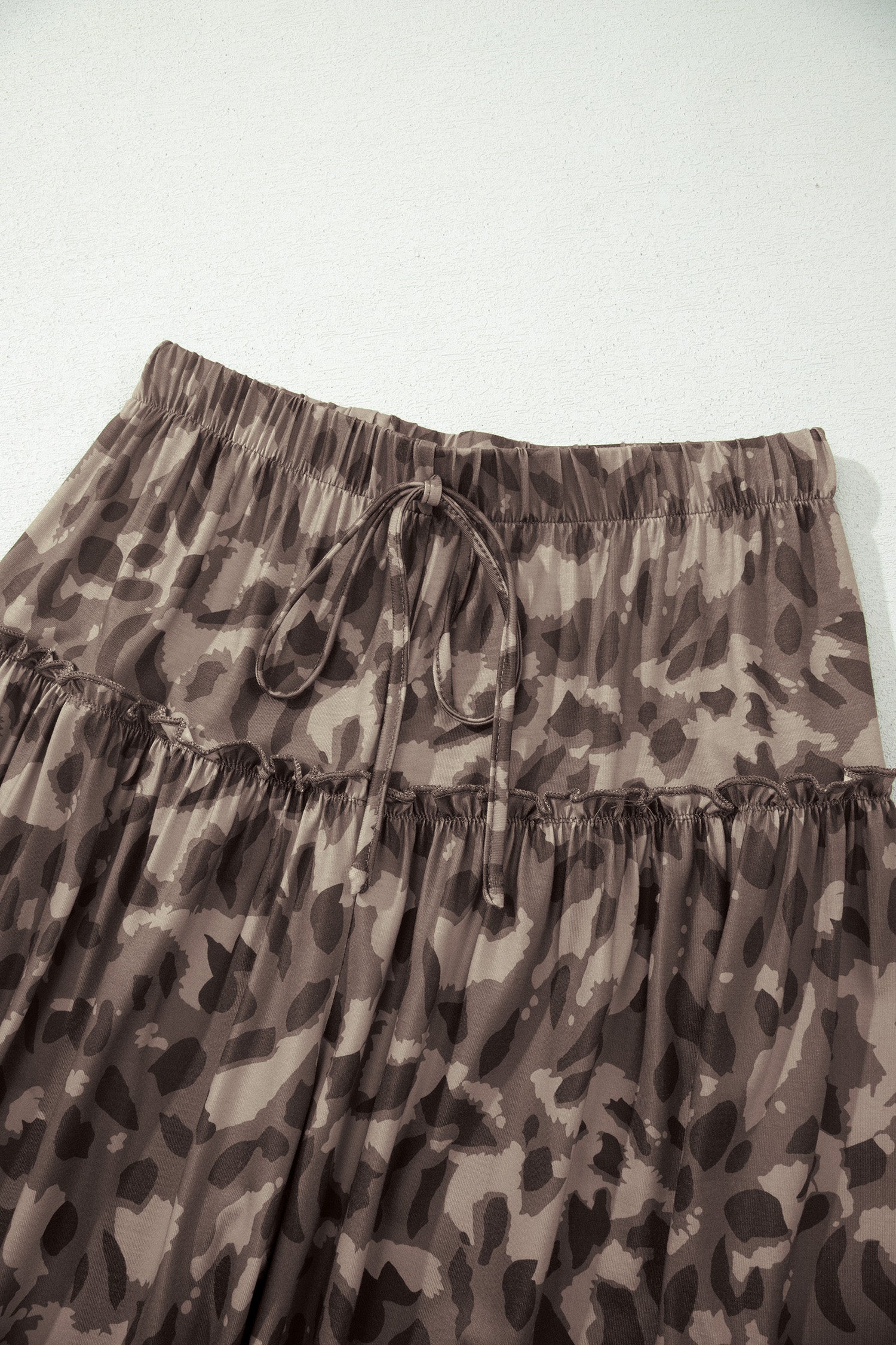 Brown Camo Print Wide Leg Casual Pants 🇺🇸