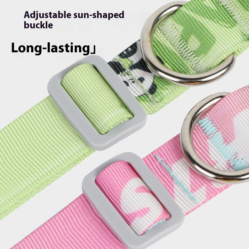 Dog Collar Cartoon Gradient Printing Adjustable 🇬🇧