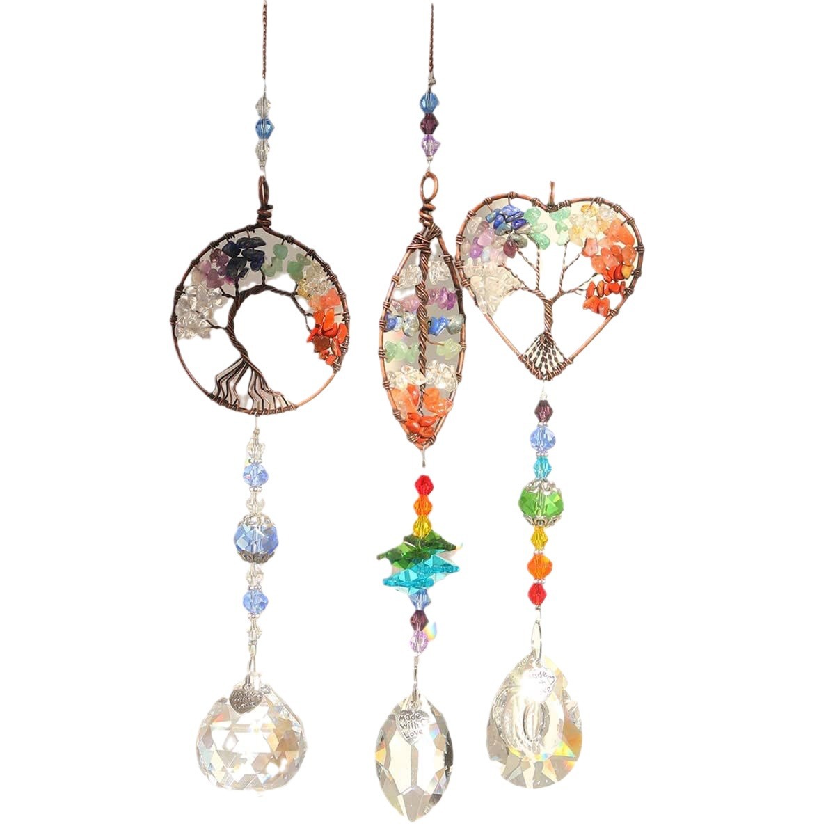 Crystal Sun Catcher Pendant Set The Tree Of Life 🇨🇳