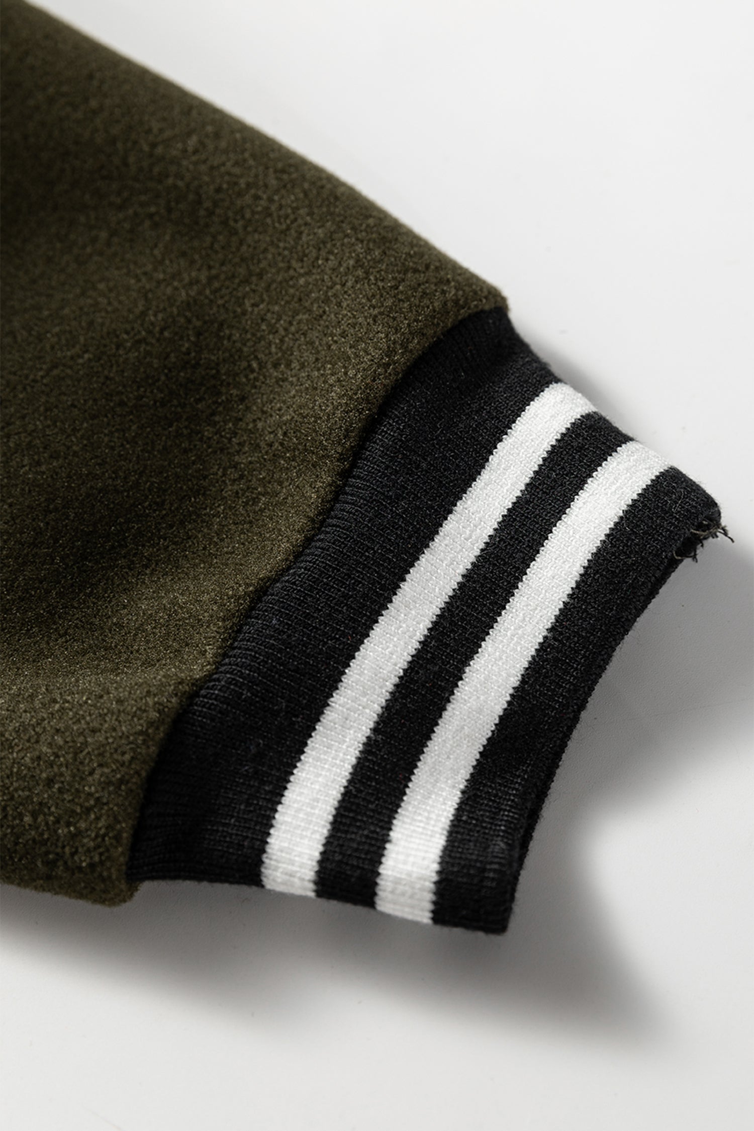 Four Leaf Clover Contrast Cuffed Drop Shoulder Zip up Tunic Hoodie 🇺🇸