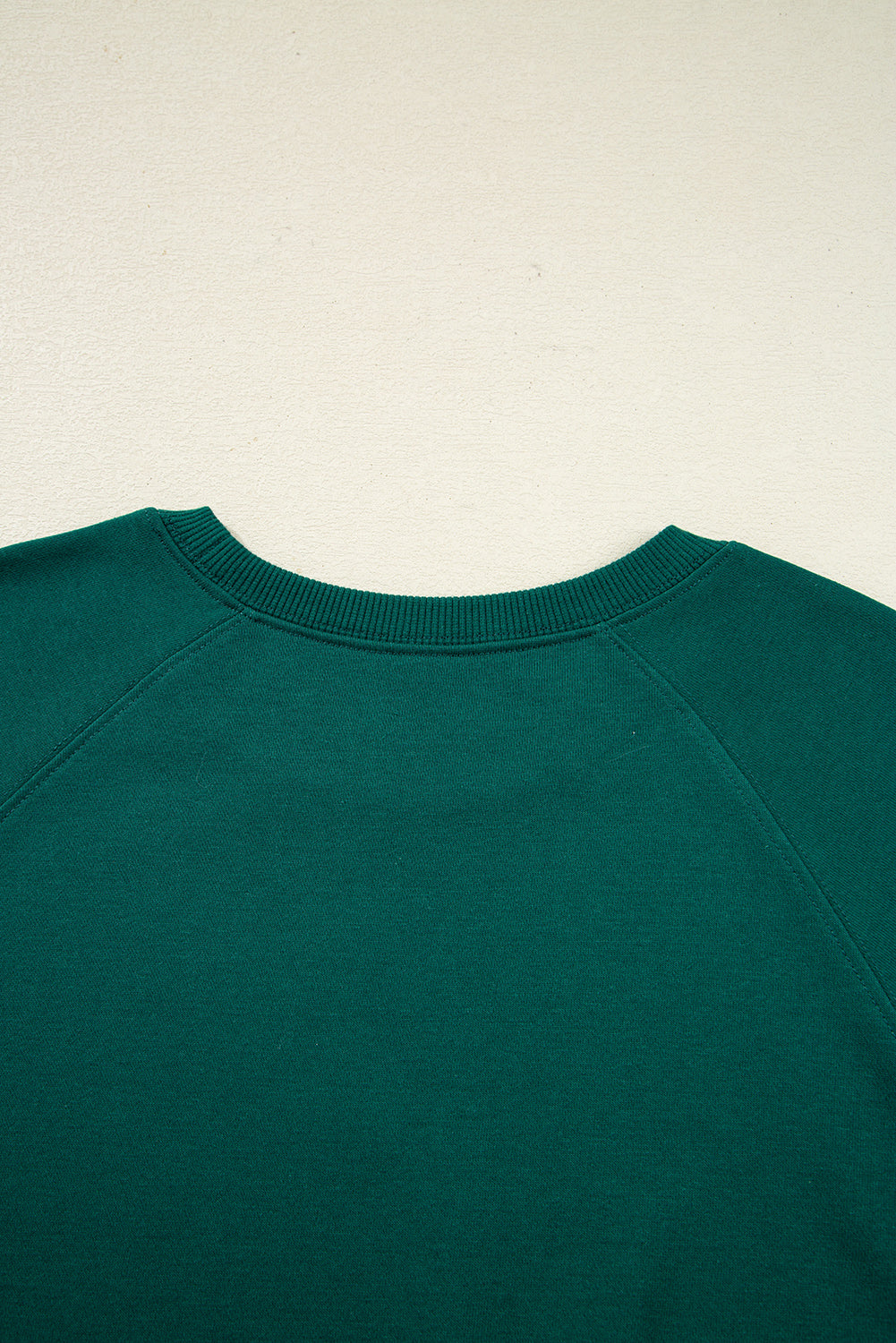 Sea Green Solid Color Pullover Top Varsity Stripe Detail Loose Drawstring Pants Set 🇺🇸
