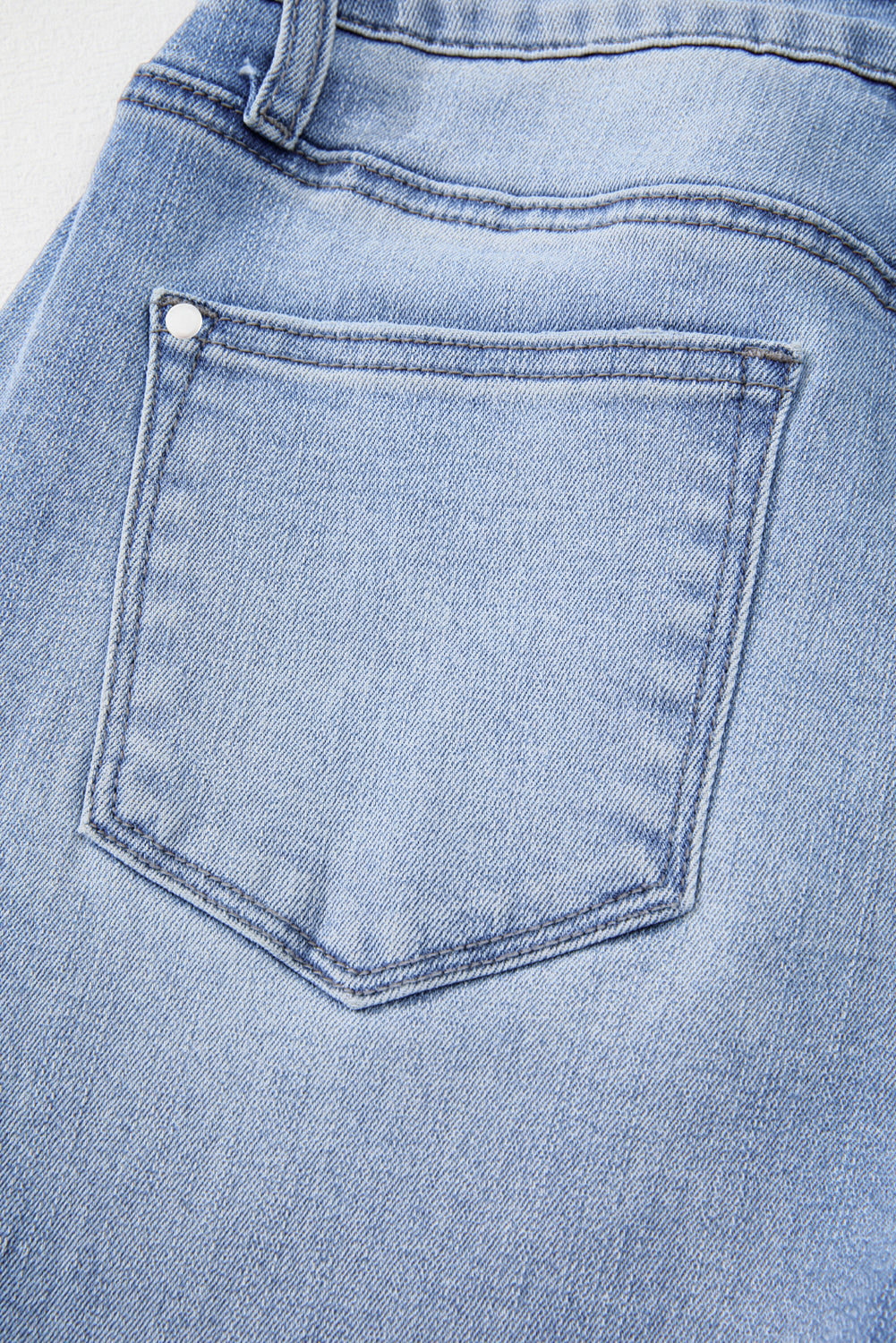 Beau Blue Mineral Wash Raw Hem High Waist Flared Jeans 🇨🇳