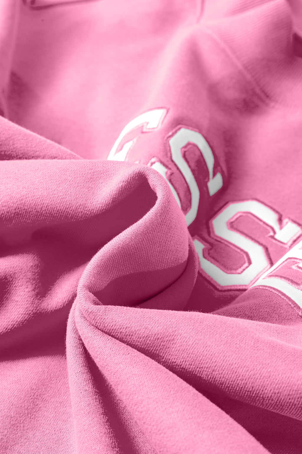 Bright Pink Oversize Blessed Embroidered Mock Neck Sweatshirt 🇺🇸