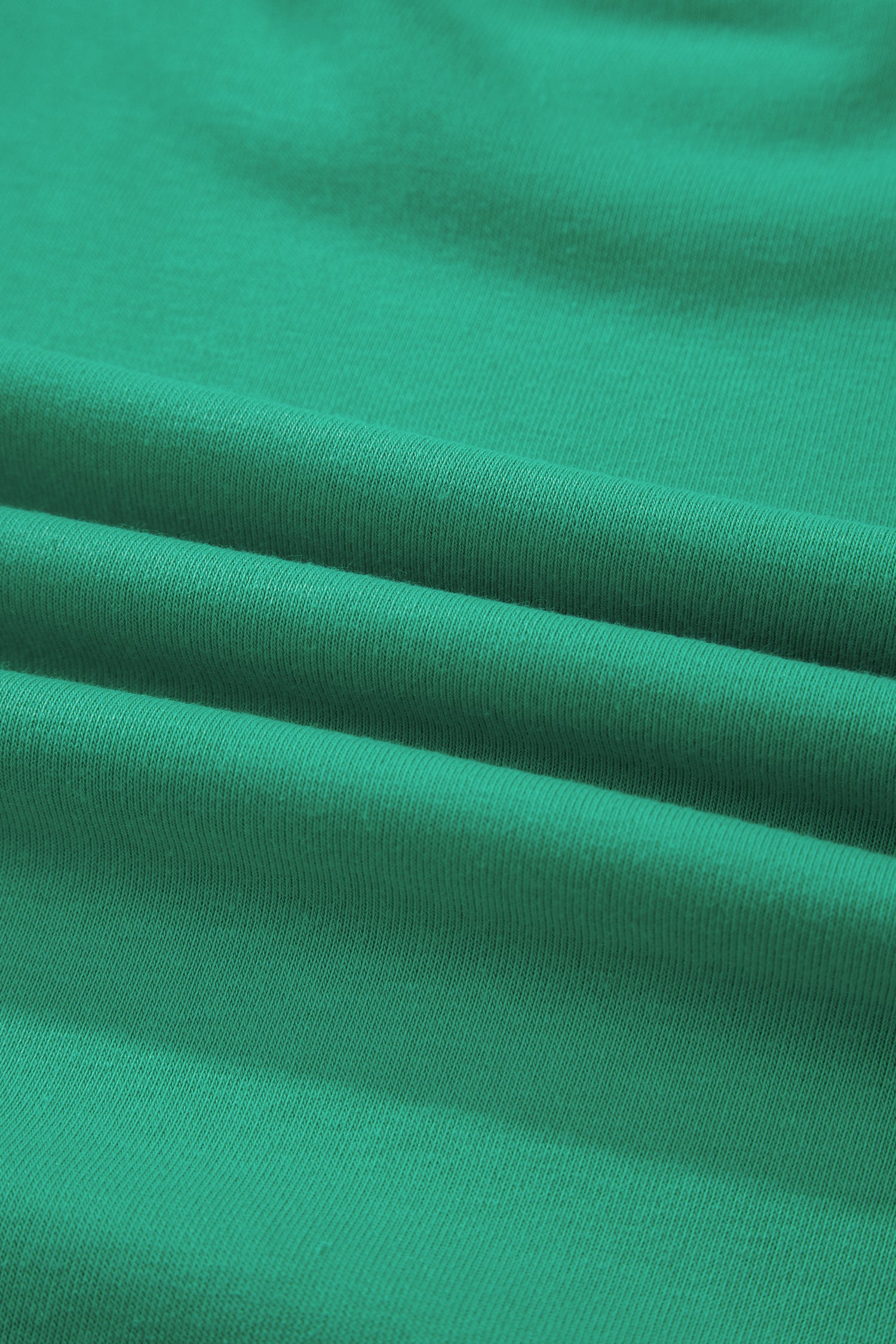 Sea Green Solid Color Loose Tee Drawstring Shorts 2pcs Outfit 🇺🇸