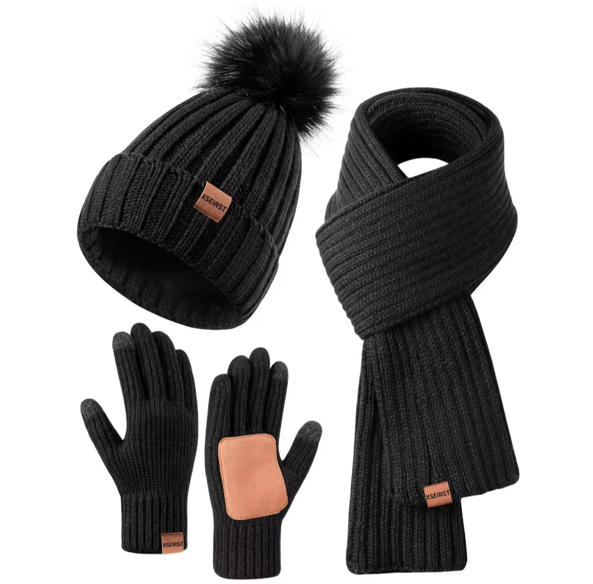 9-color Men's And Women's Knitted Hat Scarf Gloves 🇨🇳