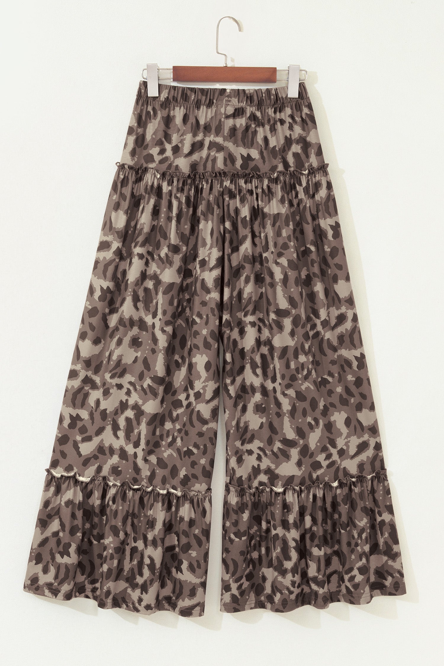 Brown Camo Print Wide Leg Casual Pants 🇺🇸
