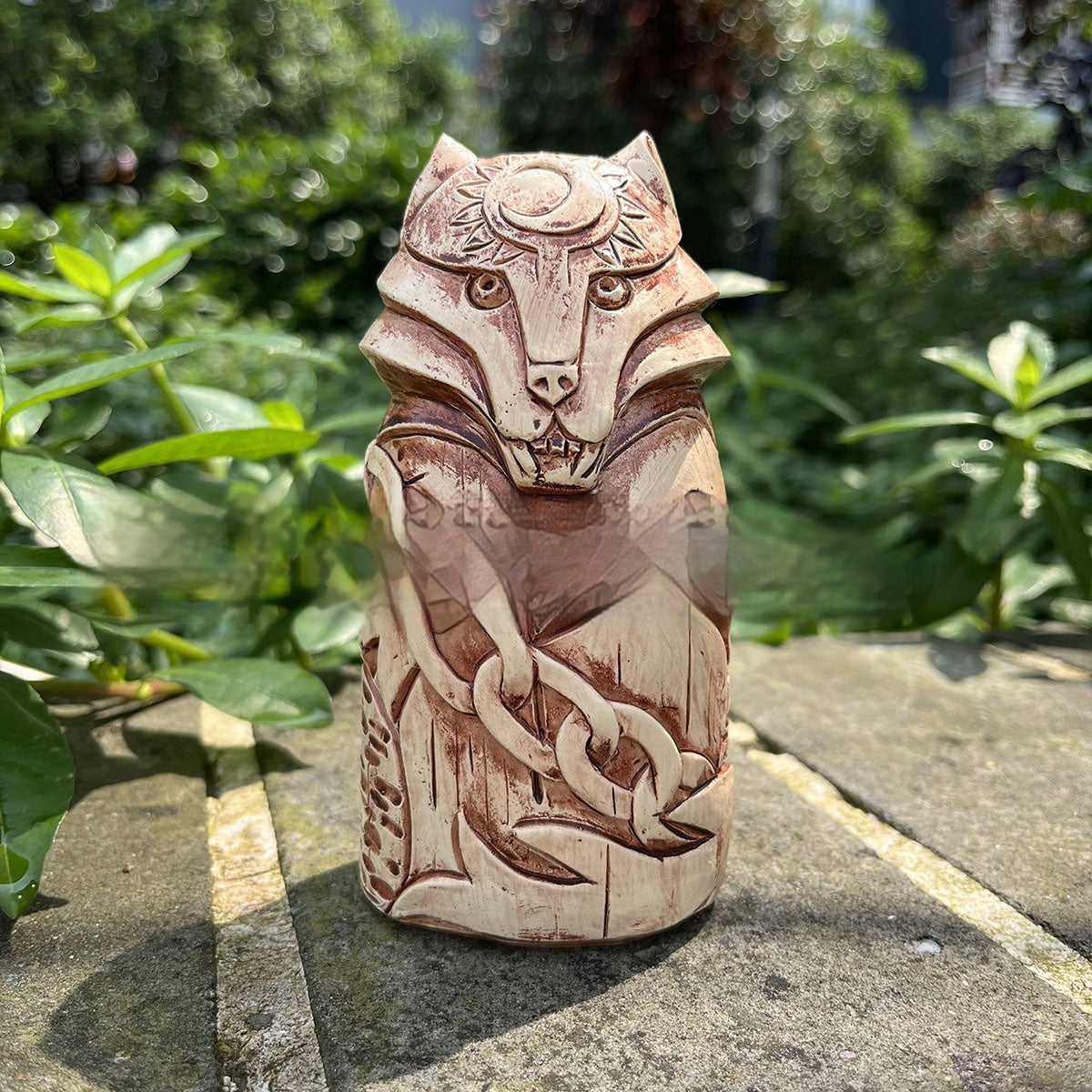 Leisure Nordic Viking God Wooden Statue 🇨🇳