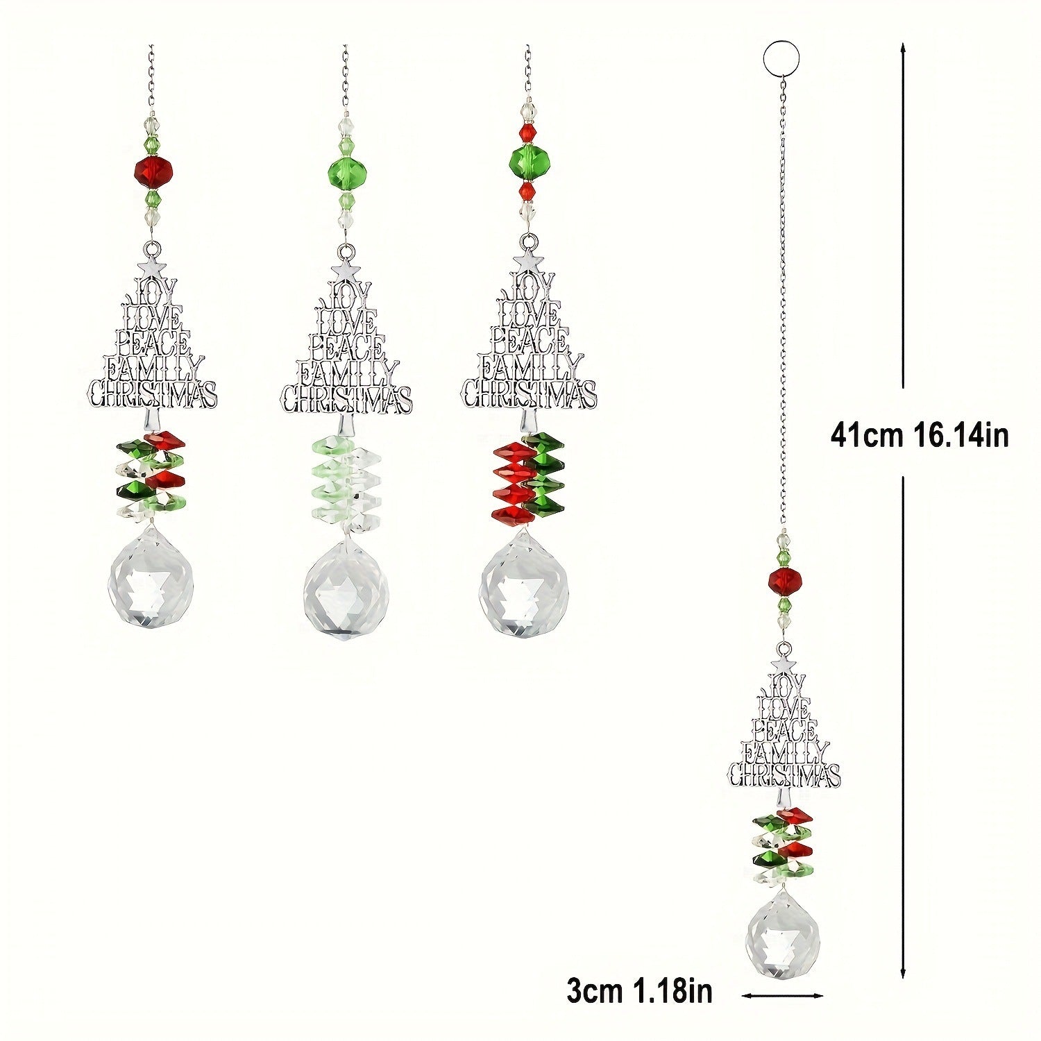 Christmas Sun Catcher Crystal Christmas Tree Pendant 🇨🇳