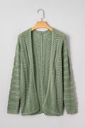 Green Bay Scalloped Edge Eyelet Knit Batwing Sleeve Cardigan 🇺🇸