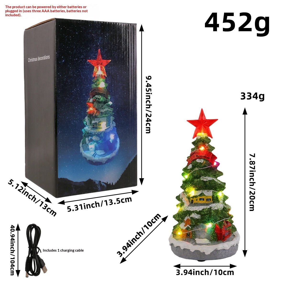 Christmas Glowing Christmas Tree Music Box Room Ornament 🇨🇳