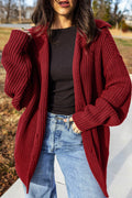 Red Dahlia Solid Color Knit Oversized Button Front Sweater Cardigan 🇺🇸