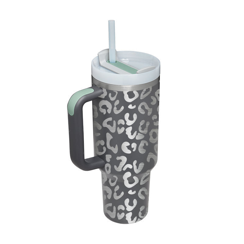 40 Oz Tumbler With Handle Straw Insulated, Stainless Steel,Spill Proof, Vacuum insulated With Lid Tapered 🇨🇳