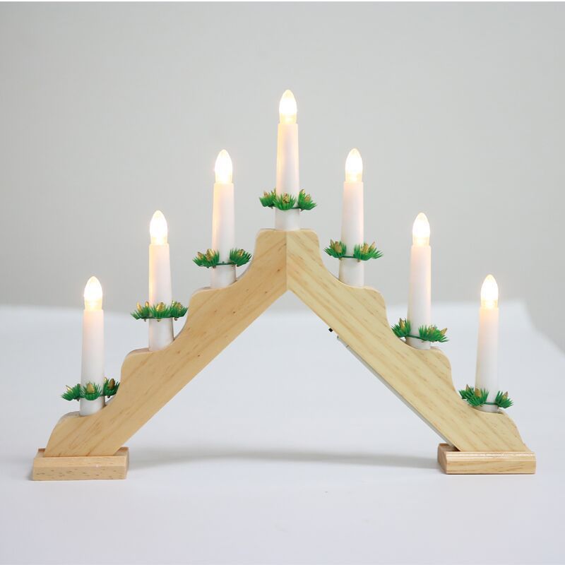 Christmas Window Decorations Wooden Candlesticks 🇨🇳